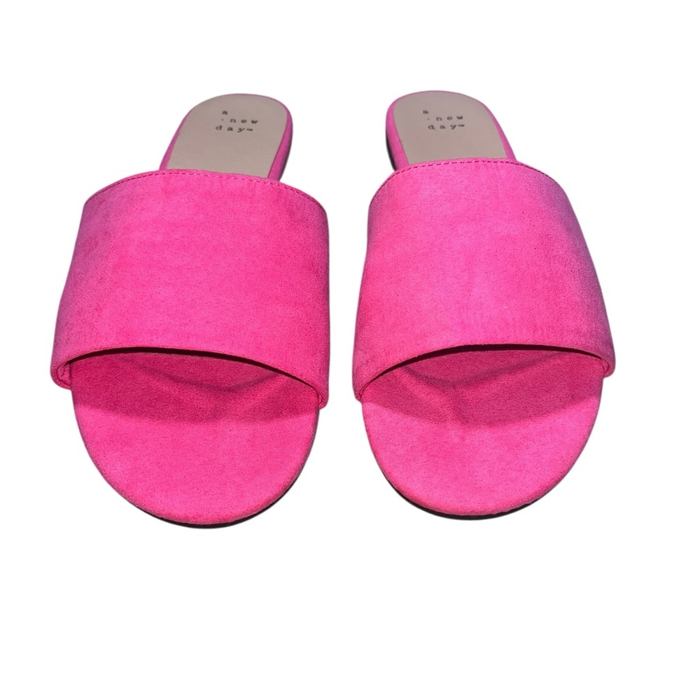 A New Day Heidi Flat Slide Sandals Size 8.5 Wide NWOT